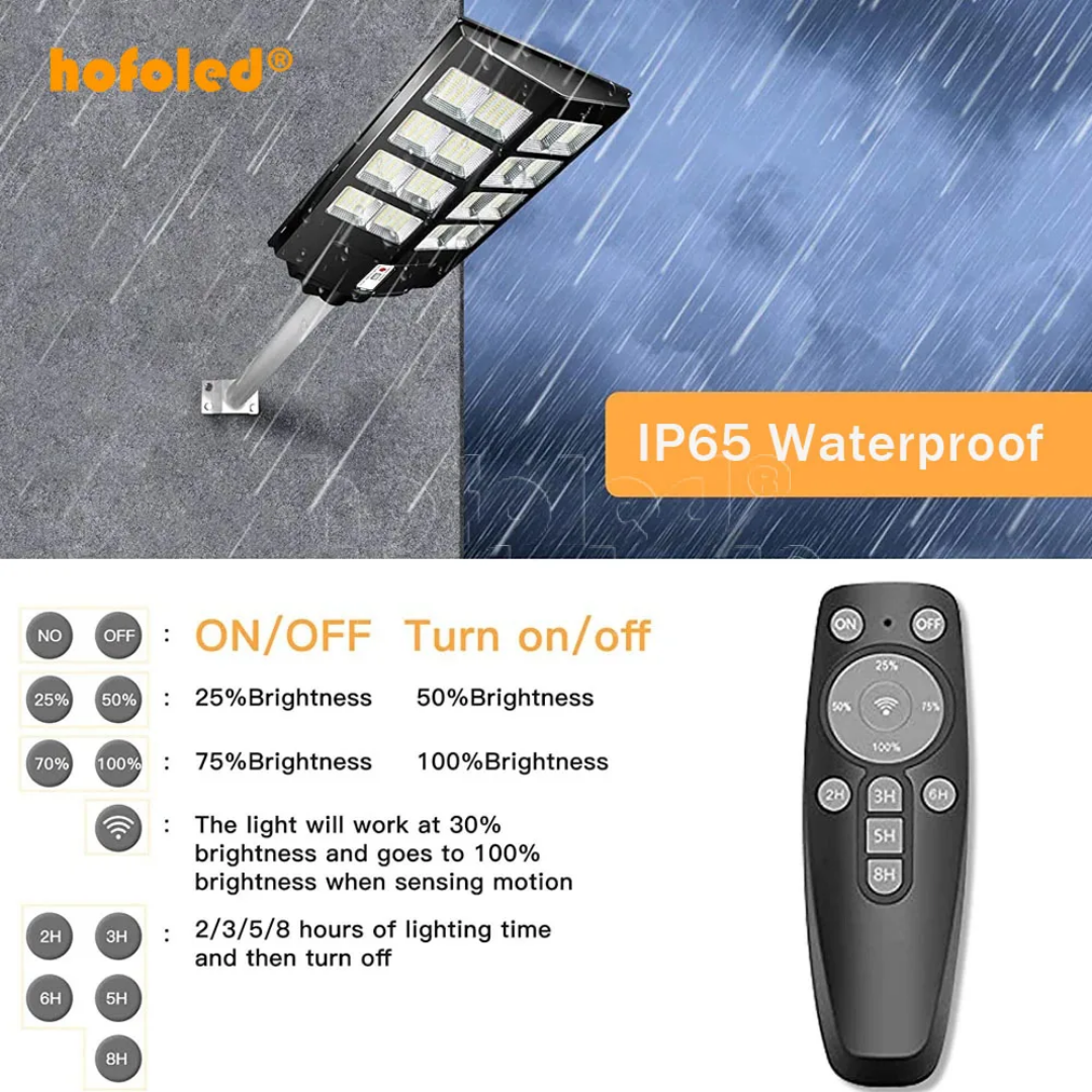 Lampadaire solaire Ultra puissant 2000watts