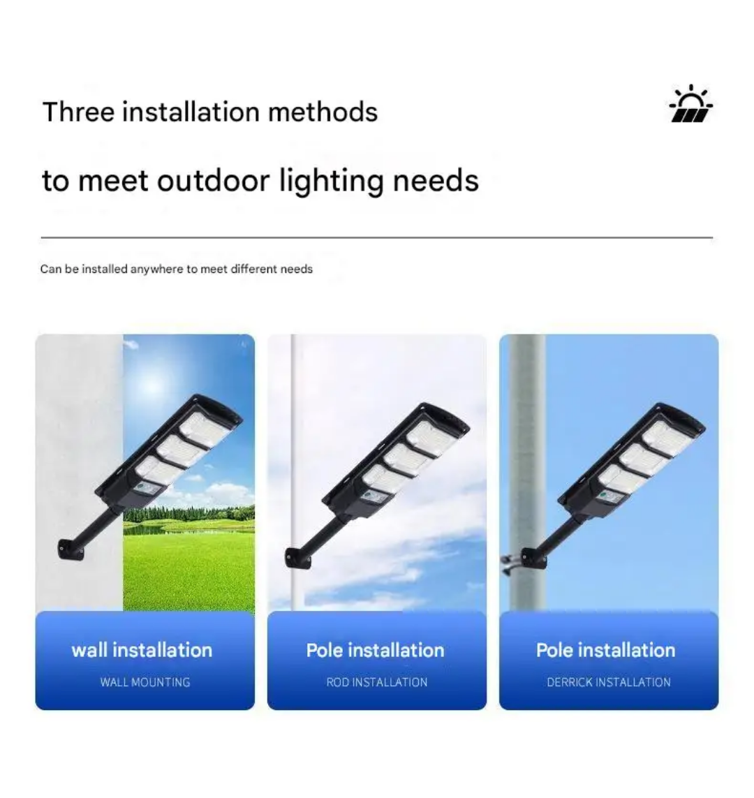 Lampadaire solaire 800W puissance Optimale