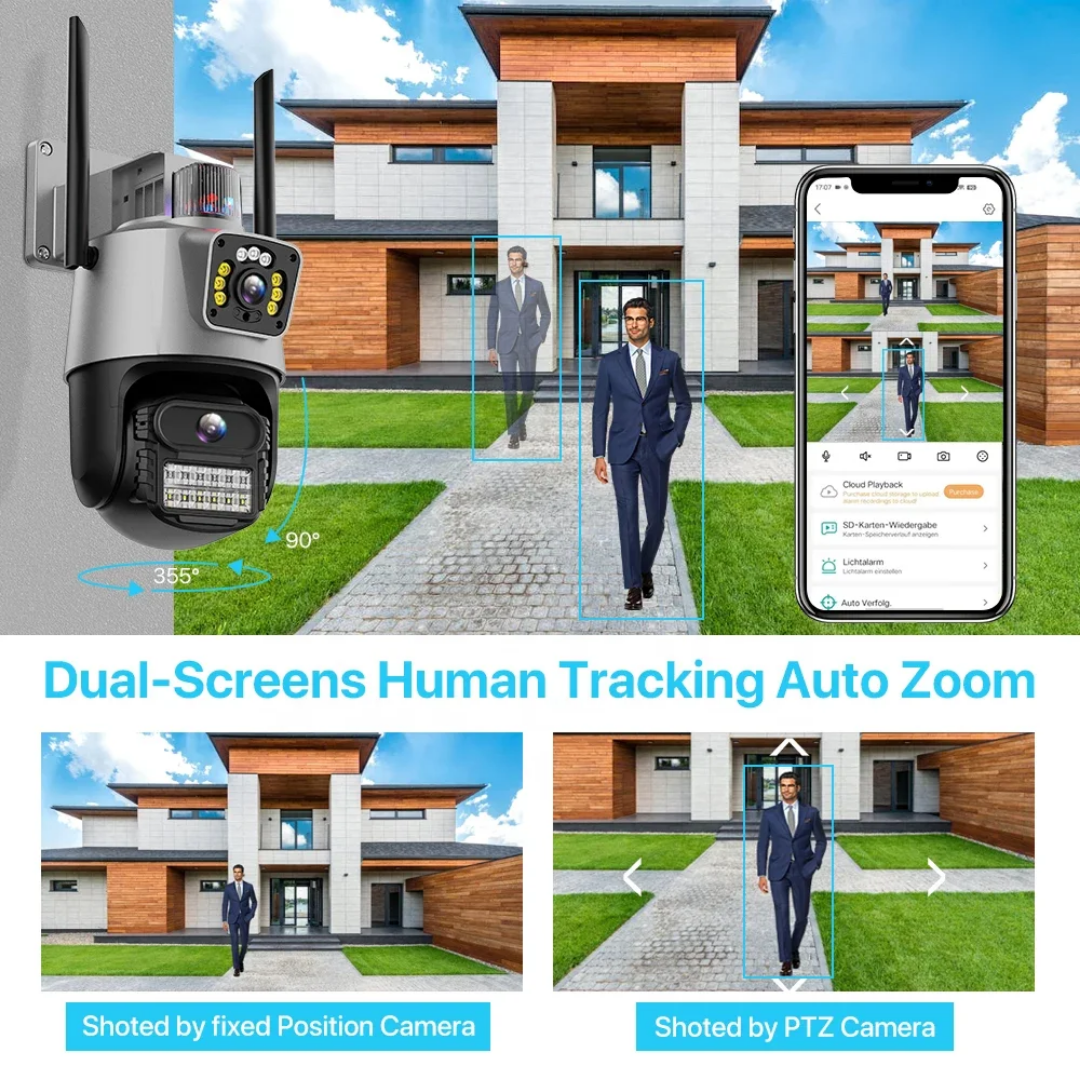 Camera de video-surveillance solaire Calus Triple vision  VC 17- Transmission par téléphone portable