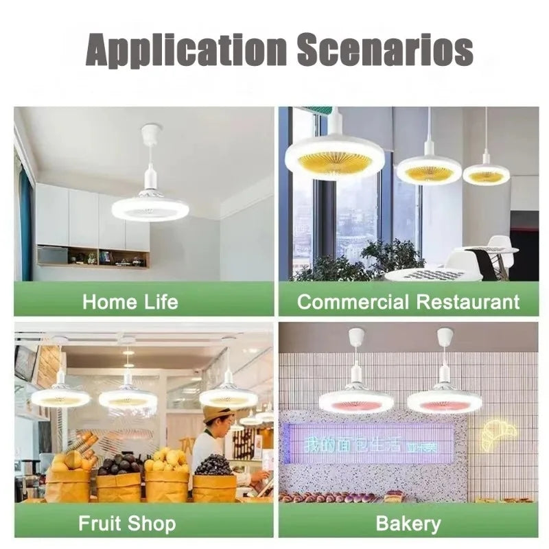 VENTILATEUR DE PLAFOND A LAMP INTEGREE( Multifonctions 30W-220V)