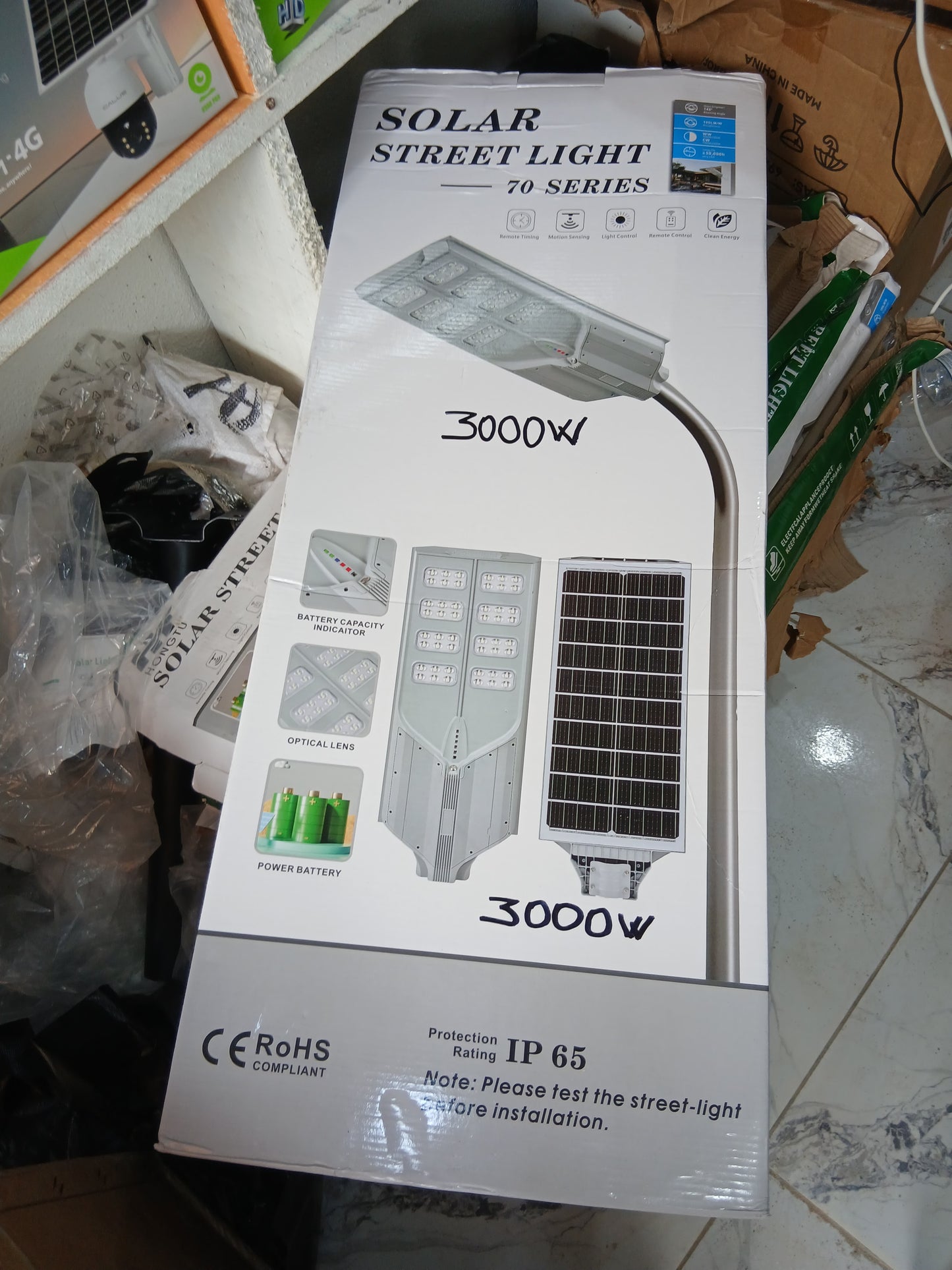 Lampadaire solaire 2000W  Original ultra puissant