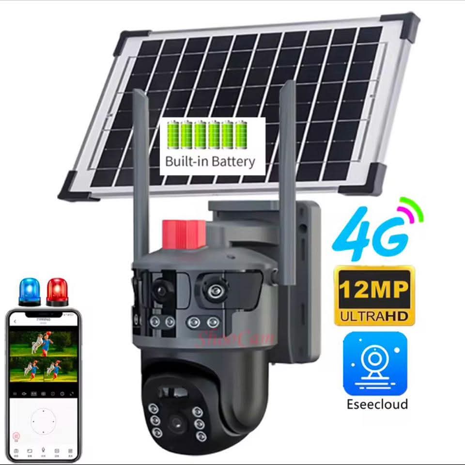 Camera de video-surveillance solaire Calus Triple vision  VC 17- Transmission par téléphone portable