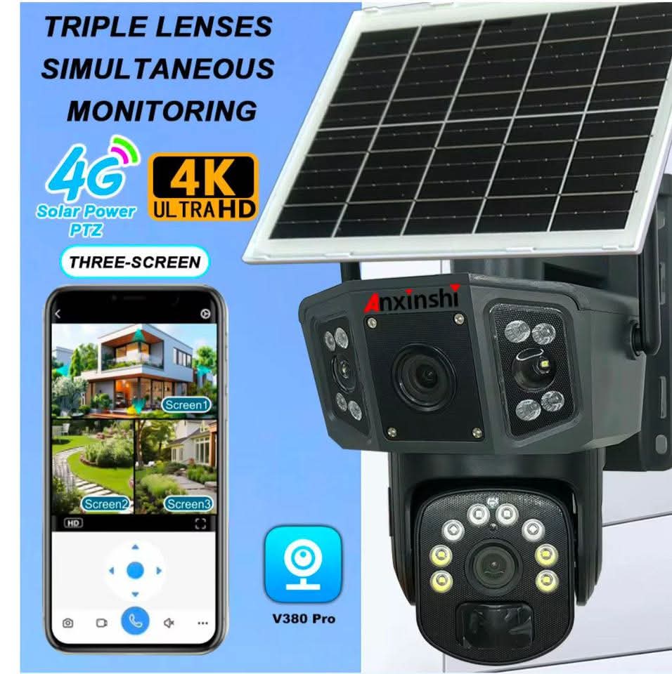 Camera de video-surveillance solaire Calus Triple vision  VC 17- Transmission par téléphone portable