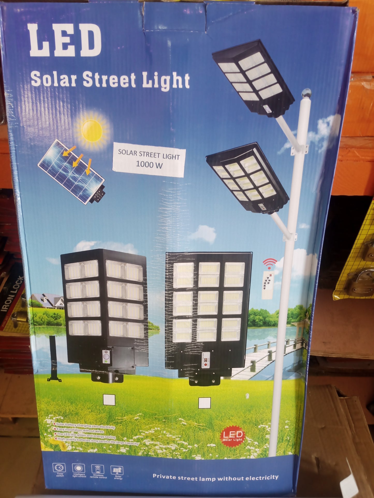 Lampadaire solaire 2000W  Original ultra puissant